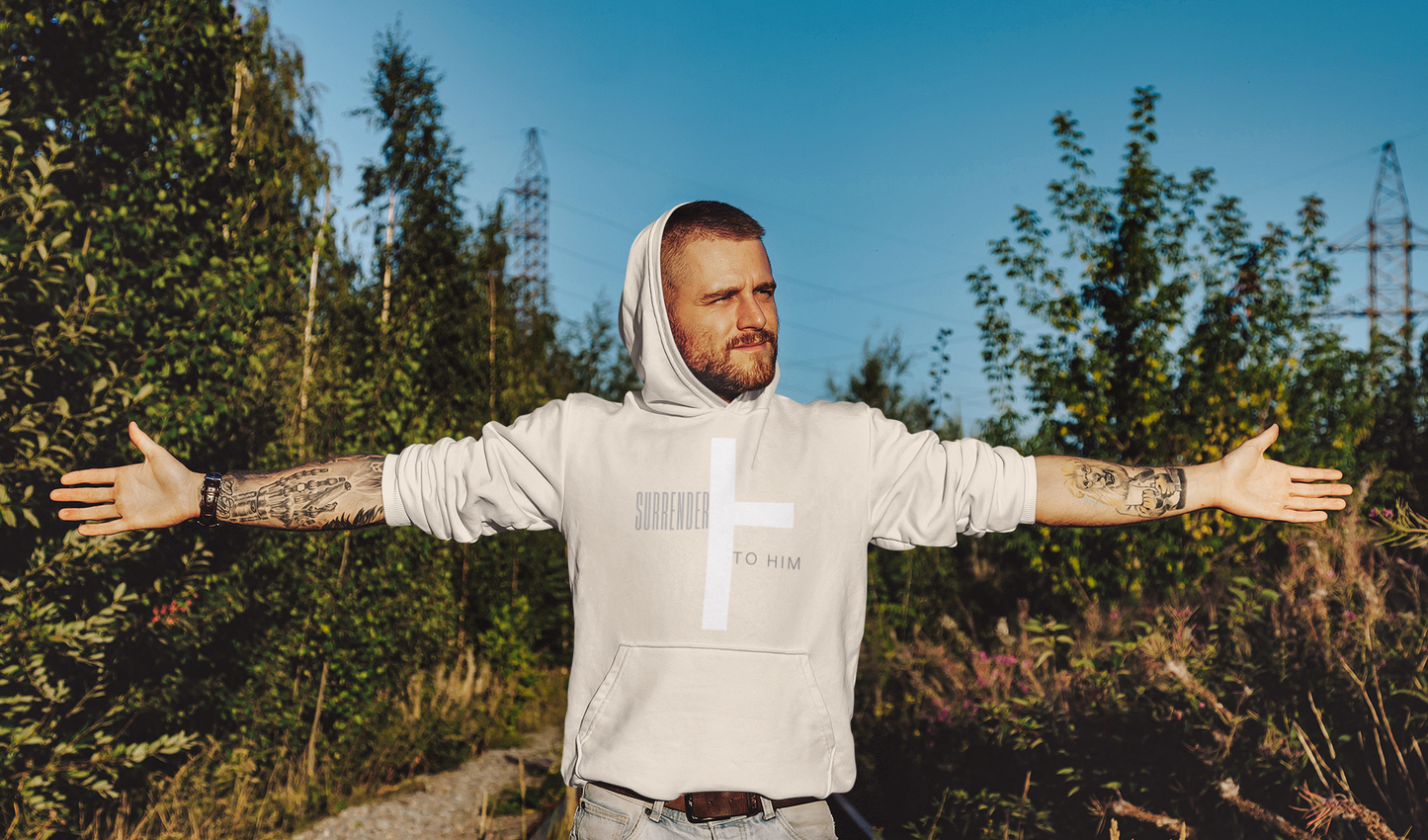 Surrender to Him Faith Hoodie