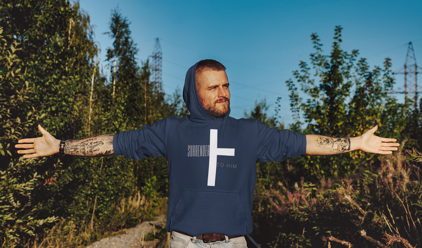 Surrender to Him Faith Hoodie