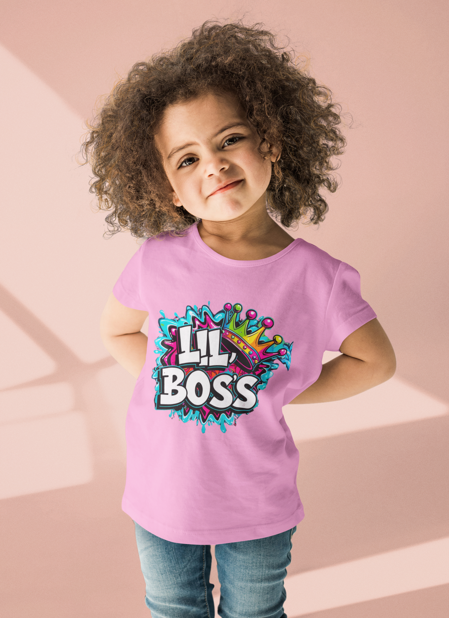 Lil Boss Girls’ T-Shirt – Confident Leader-Inspired Graphic Tee for Kids