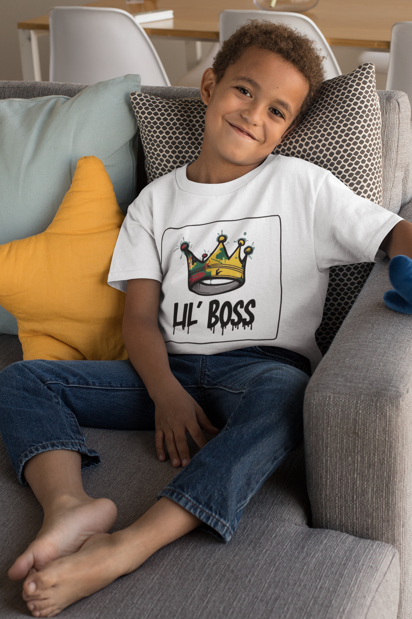 Lil Boss Boys’ T-Shirt – Confident Leader Graphic Tee for Kids