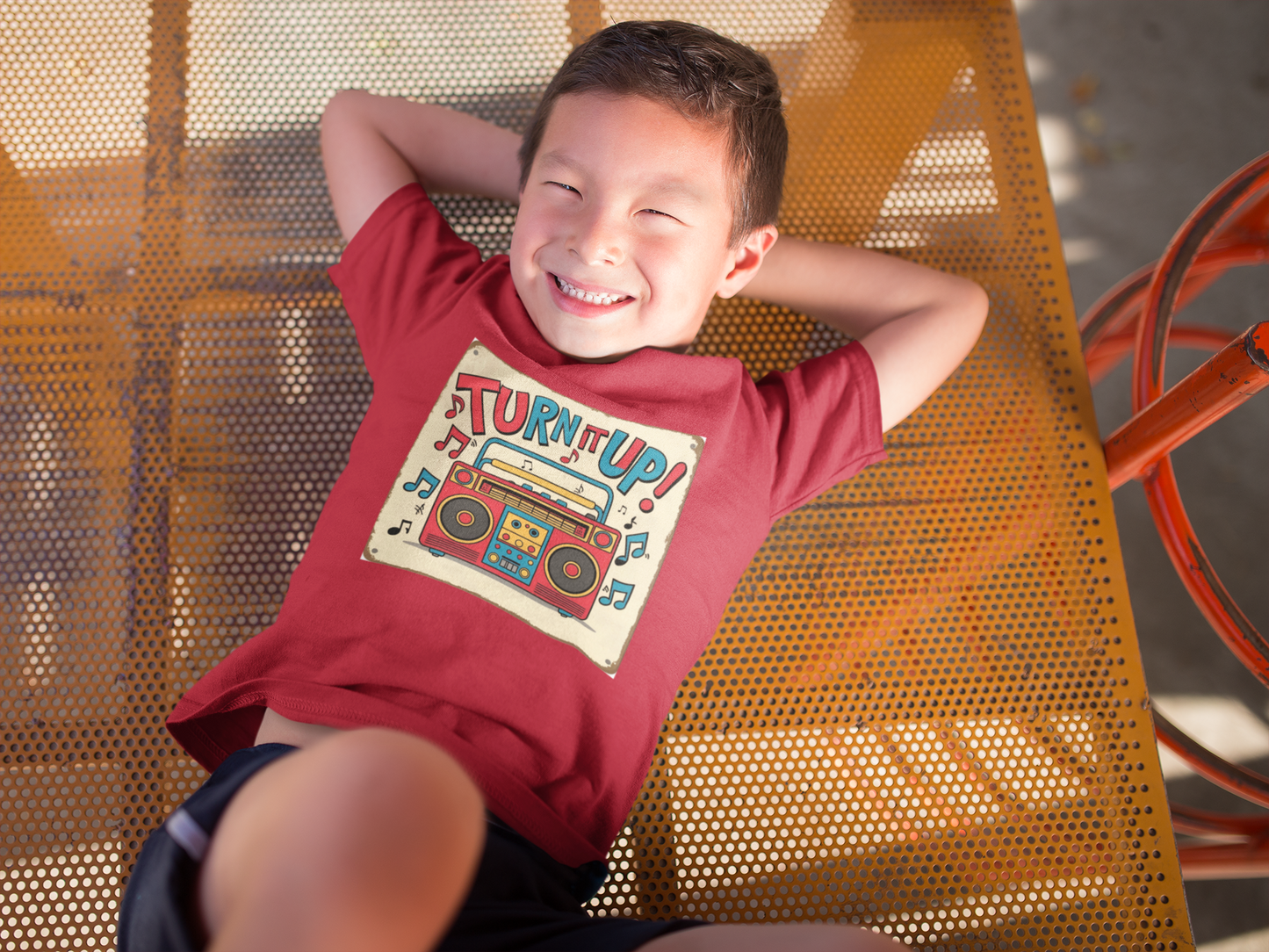 Turn It Up Boombox Kids T-Shirt