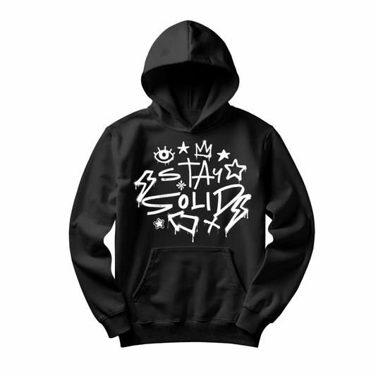 Stay Solid Graphic Hoodie – Unisex Streetwear Statement Sweatshirt