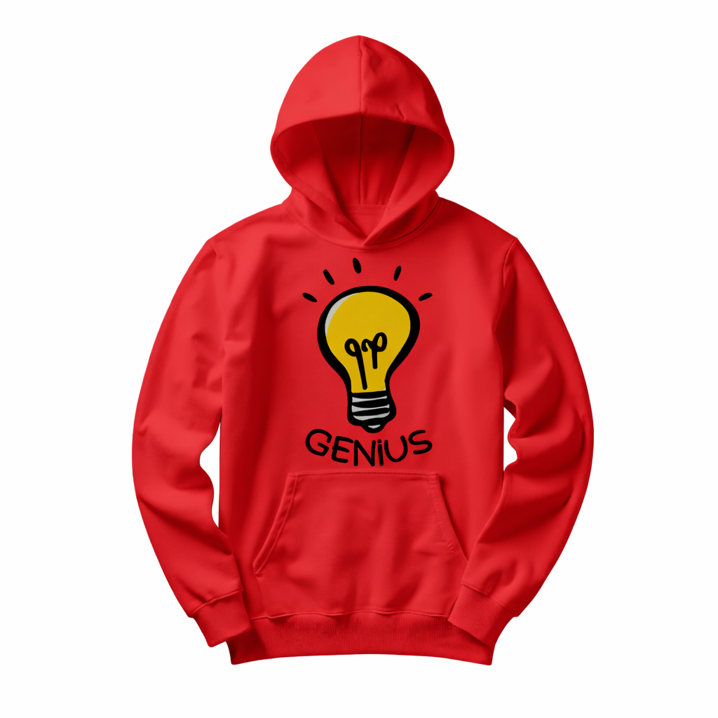 Genius Light Bulb Graphic Hoodie – Unisex Smart Statement Sweatshirt